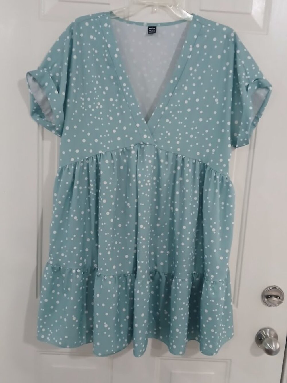 Womens Shein Polka Dot Babydoll Dress Size Large